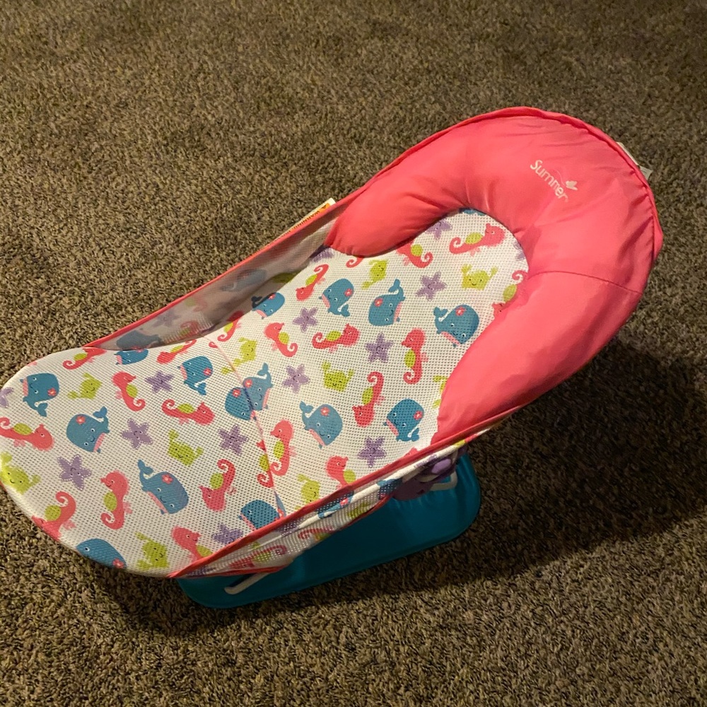 Pink baby bath sling